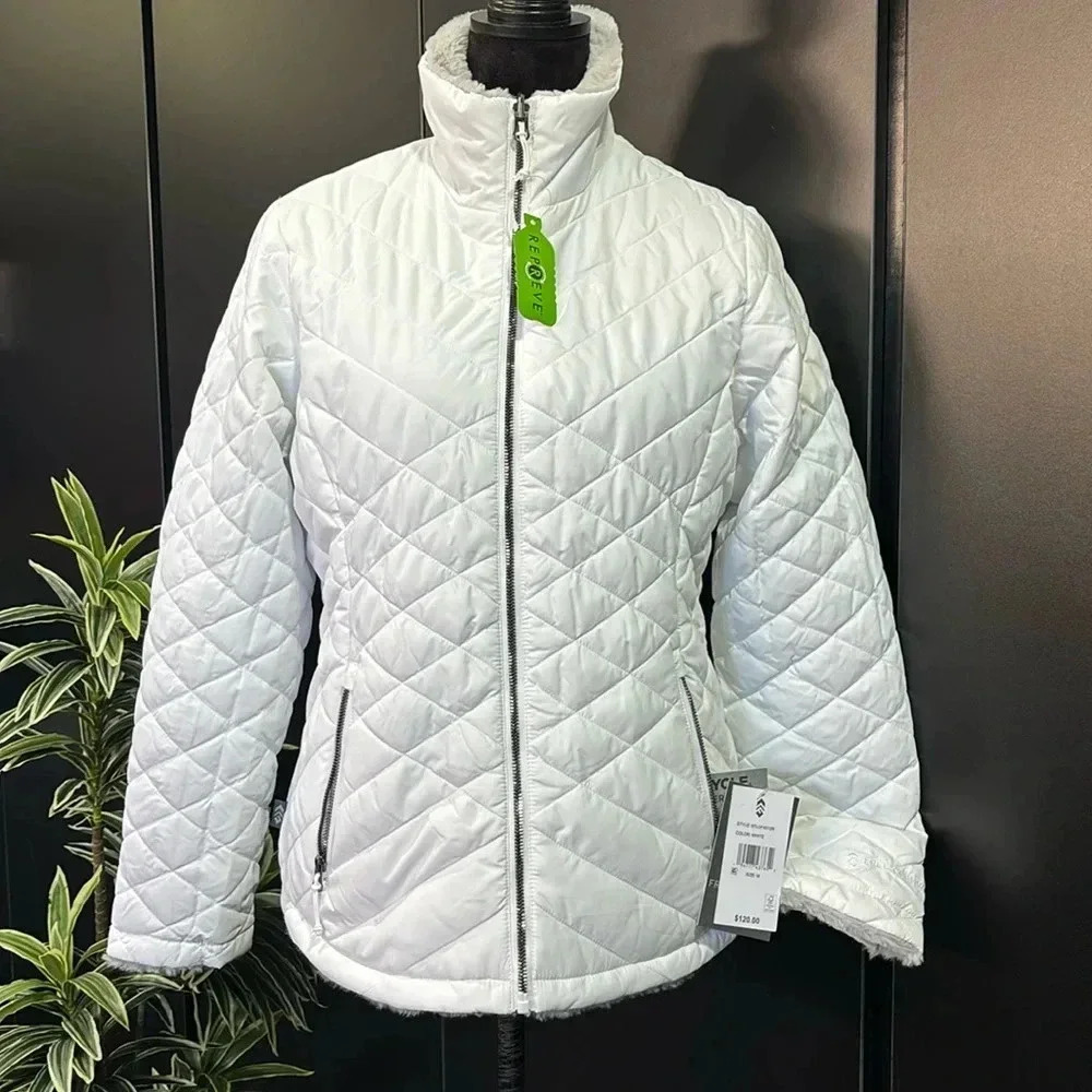 Free Country Cloud Lite Reversible wind resist quilted plush lined jacket/coat - Picture 1 of 14